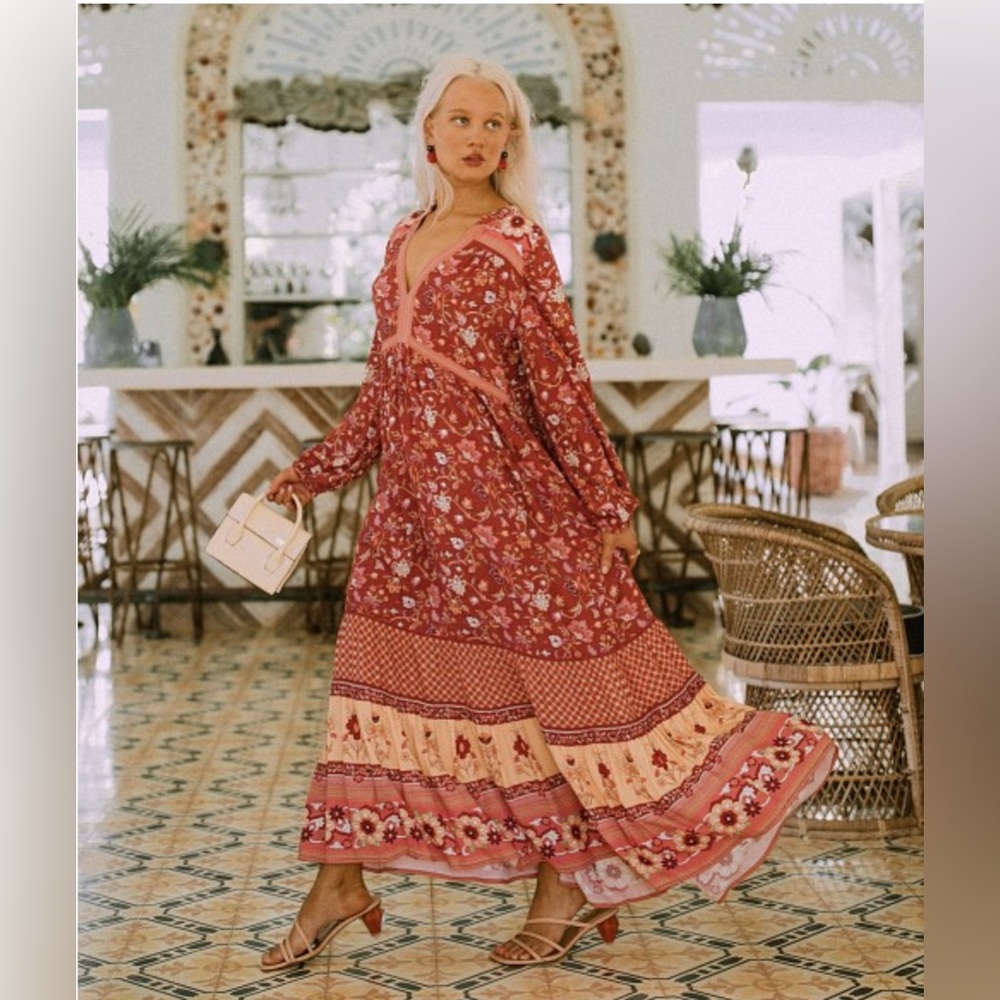 Spell & the Gypsy Portobello Gown size Small Wine Never Worn